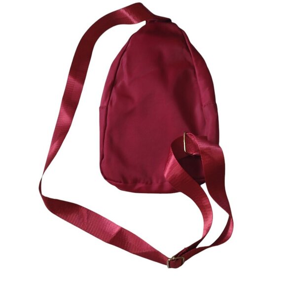 Fashion Jingpin Creations Burgundy Messenger Bag Adjustable Strap Pockets - Picture 4 of 4